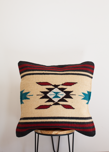 Maya Modern Wool Throw Pillow from Pakistan