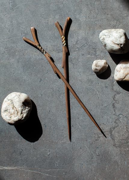 Hand Carved Olive Branch Tanzu Chopsticks from Kenya, Africa